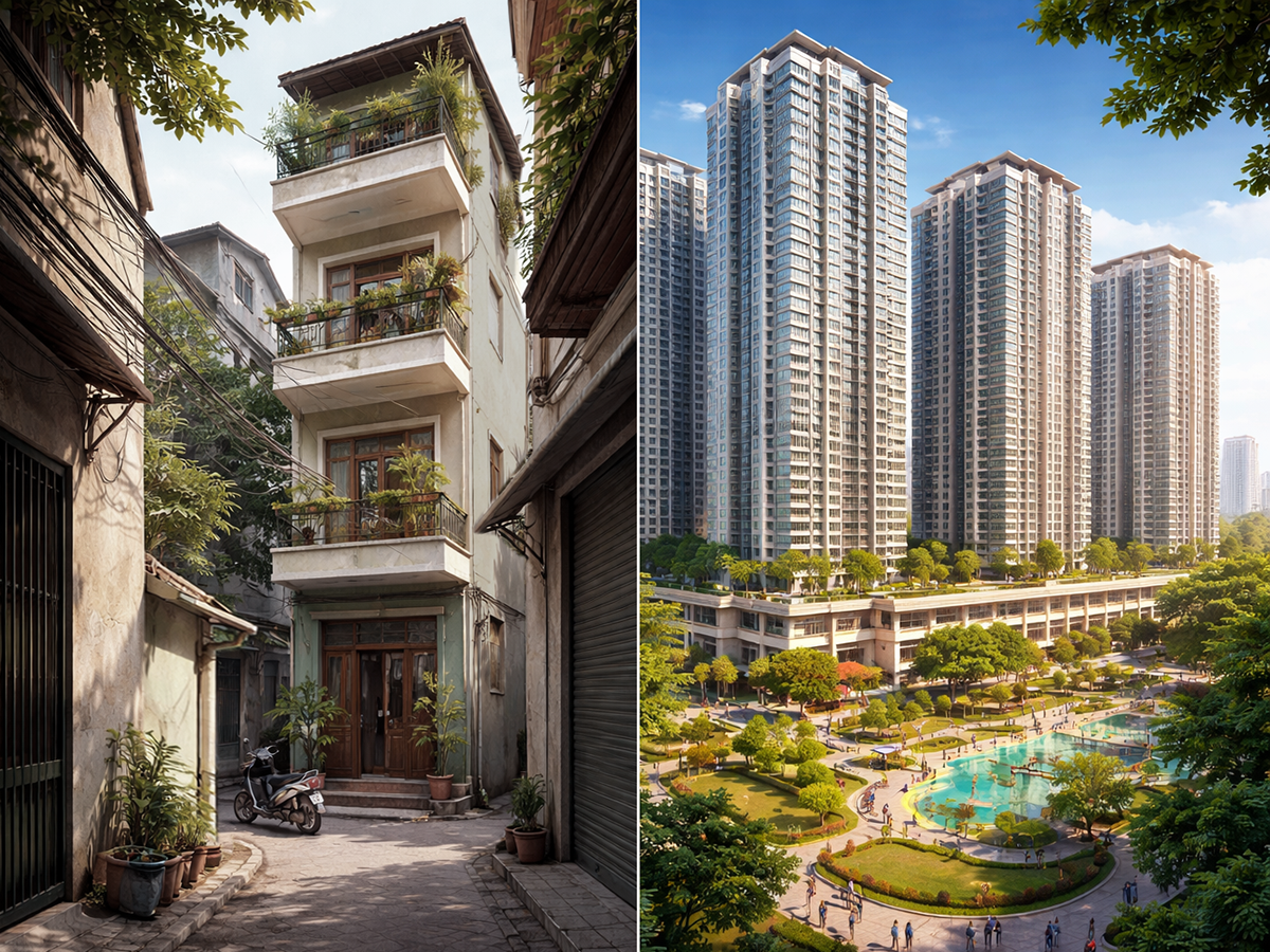 Nh&agrave; trong ng&otilde; hay căn hộ chung cư &ndash; lựa chọn n&agrave;o ph&ugrave; hợp?